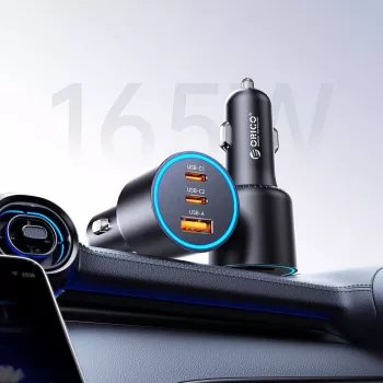 ORICO HyperDrive 165W Car Charger USB-A + 2x USB-C - Black