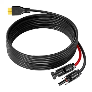 FOSSIBOT XT90-MC4 Solar Charging Cable, 5 m, Black