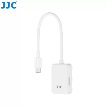 JJC PDB-UC USB-C Micro SD Card Reader with 2x USB-C Ports, Space Gray
