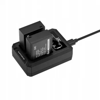 JJC Dual USB-C Charger for 2x Fujifilm NP-W126 / NP-W126S Battery DCH-W126TC