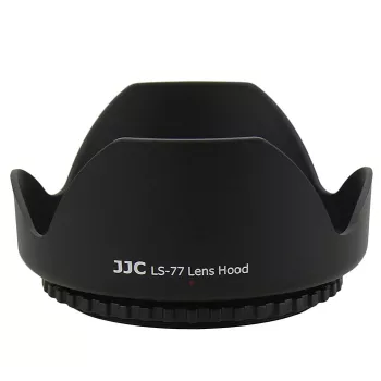 JJC 77mm Screw-in Lens Hood for Camera Lens - Black