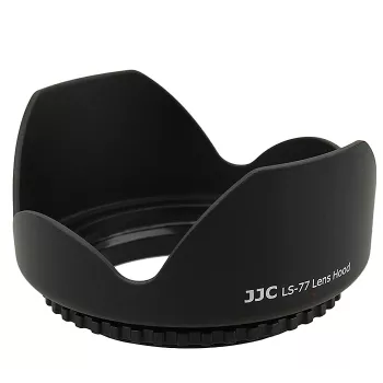 JJC 77mm Screw-in Lens Hood for Camera Lens - Black
