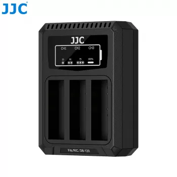 JJC Triple USB Battery Charger for Ricoh DB-120 (3 Slots) - DCH-DB120TC