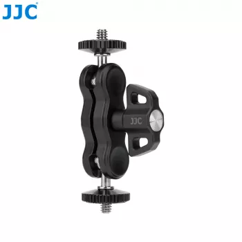 JJC MFC-B Magic Arm Flexible Gooseneck Mount with Clamp for Monitor Lamp, 2x 1/4 inch Screw, Black