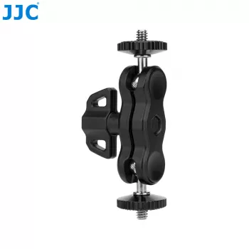 JJC MFC-B Magic Arm Flexible Gooseneck Mount with Clamp for Monitor Lamp, 2x 1/4 inch Screw, Black