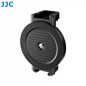 JJC MS-SPC1 Black Magnetic Phone Holder with 1/4 inch Thread and 2 Cold Shoe Mounts for iPhone MagSafe
