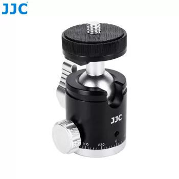 JJC BH-CM1 3D Aluminum Ball Head with 1/4 inch Thread and Scale for Camera