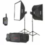 Godox M200-F Studio Flash Kit 2x200Ws with Softboxes and Stands