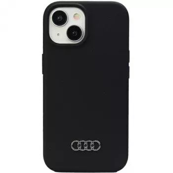 Audi Silicone Case for iPhone 15 Plus / 14 Plus 6.7 inch Black Hardcase AU-LSRIP15M-Q3/D1-BK