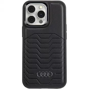 Audi Synthetic Leather MagSafe Hard Case for iPhone 13 Pro Max 6.7 Black