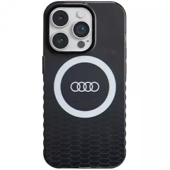 Audi IML Big Logo MagSafe Case for iPhone 14 Pro 6.1 inch Black Hard Case