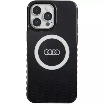 Audi IML Big Logo MagSafe Case for iPhone 14 Pro Max 6.7 inch Black Hard Case