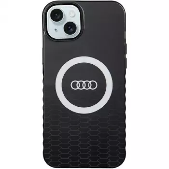 Audi IML Big Logo MagSafe Case for iPhone 15 Plus / 14 Plus 6.7 inch Black Hard Case