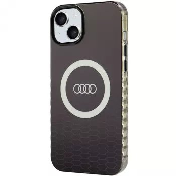Audi IML Big Logo MagSafe Case for iPhone 15 Plus / 14 Plus 6.7 inch Black Hard Case