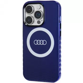 Audi IML Big Logo MagSafe Case for iPhone 14 Pro 6.1 Navy Blue Hardcase AU-IMLMIP14P-Q5/D2-BE