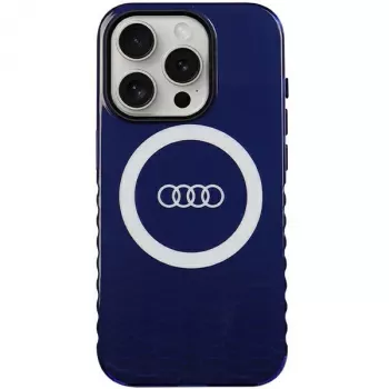 Audi IML Big Logo MagSafe Case for iPhone 15 Pro 6.1 Navy Blue Hardcase