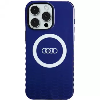 Audi IML Big Logo MagSafe Case for iPhone 15 Pro Max 6.7 Navy Blue Hardcase AU-IMLMIP15PM-Q5/D2-BE