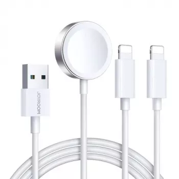 Joyroom S-IW007 3-in-1 Magnetic Charging Cable USB-A to Lightning/USB-C/Micro USB 1.2m White