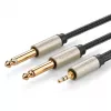 UGREEN TRS 3.5mm to 2x TS 6.35mm Audio Splitter Cable - 1m Grey