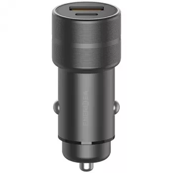 ENERGEA Alu Drive PD20+ Car Charger 38W 1xUSB-A + 1xUSB-C PD QC3.0 Gunmetal