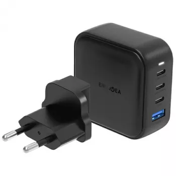 ENERGEA Travelite GAN100 100W GaN USB-C Charger 3C1A Black US+EU
