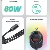 USAMS C37 Car Charger 60W 1xUSB-A + 1xUSB-C PD+QC Fast Charge with Lightning Cable 30W Black CC193CC01 (US-CC193)