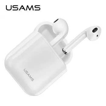 USAMS LU Series True Wireless Stereo Bluetooth 5.0 Earbuds with Charging Case, White, BHULU01 (US-LU001)