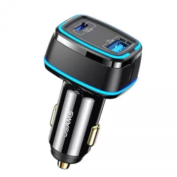 USAMS T43 33W PD3.0 QC3.0 Wall Charger with USB-C to Lightning Cable 1.2m Black