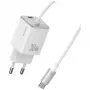 USAMS 30W GaN Fast Charger with USB-C Cable (Black)