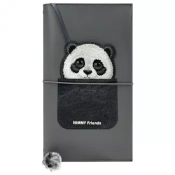 Nimmy 2-in-1 Notebook & Pen Set Black Big Eyed Pet 2.0 Panda