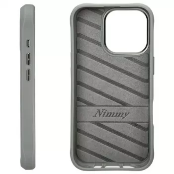 Nimmy Protective Case for Apple iPhone 16 Pro 6.3 inch Gray Glasses Cool Cat