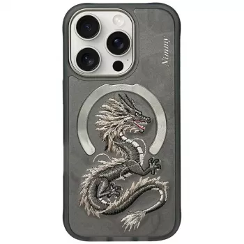 Nimmy Dragon MagSafe Case for iPhone 16 Pro Max Grey