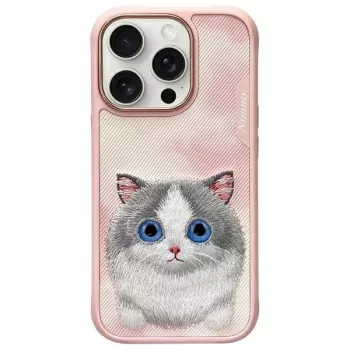 Nimmy Big Eyed Pet 2.0 Cat Case for Apple iPhone 16 Pro 6.3 inch Pink