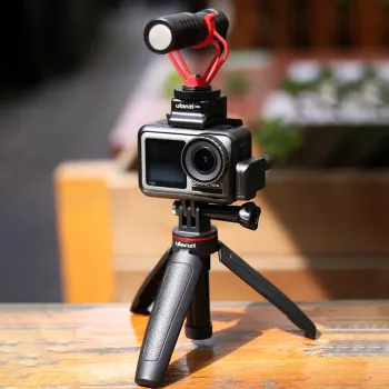 ULANZI MT-09 Mini Tripod Monopod Hand Grip for GoPro SJCAM Xiaomi DJI Osmo Action Black
