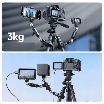 ULANZI Magic Arm 360° with 1/4 inch and 3/8 inch Threads for Camera Camcorder TB15 T058GBB1