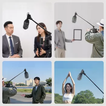 ULANZI ZJ08 Microphone Boom Arm Stand 1m with 3.5mm Cable