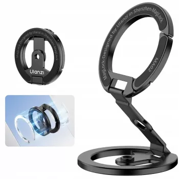 Ulanzi MA02 Magnetic Phone Mount for MagSafe with 1/4 inch Thread and Cold Shoe, Black