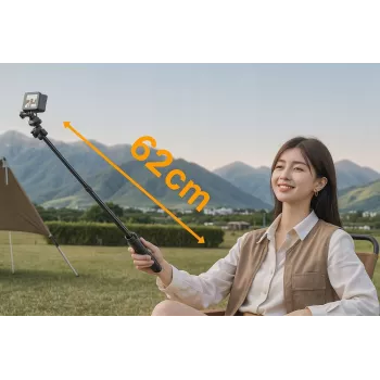 ULANZI MT90 2-in-1 Tripod Selfie Stick with Quick Release for Smartphone and Camera, Black