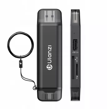 ULANZI CR3 3-in-1 SD/MicroSD/USB Card Reader with USB-C and USB-A Connectors