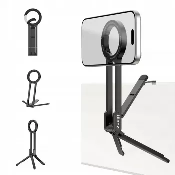 ULANZI MA57 Magnetic Phone Mount Tripod Grip Stand with Cold Shoe for iPhone MagSafe