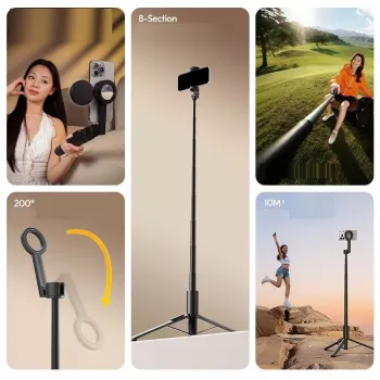 ULANZI SK26 MagSafe Selfie Stick Tripod 2-in-1 113cm Black