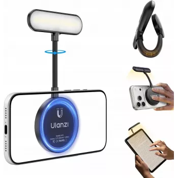 Ulanzi M10 L289 Magnetic LED Lamp with Flexible Gooseneck, MagSafe Compatible, 2700K-6500K, Stepless Dimming, 800mAh, USB-C
