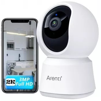 Arenti P2T Indoor Wi-Fi Camera 3MP/2K with Pan/Tilt and Privacy Mode