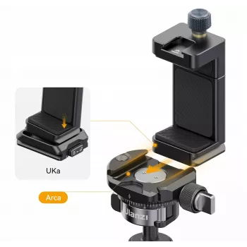 Ulanzi MA33 Phone Holder with 2x Cold Shoe Mounts and Arca-Swiss Base