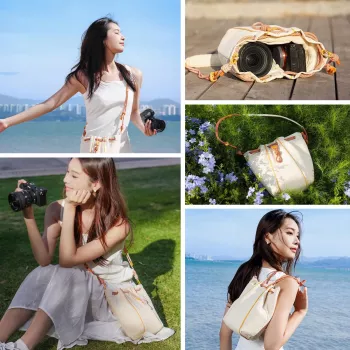 ULANZI DS01 Crossbody Sling Bag for Camera, Mirrorless, Phone - Beige