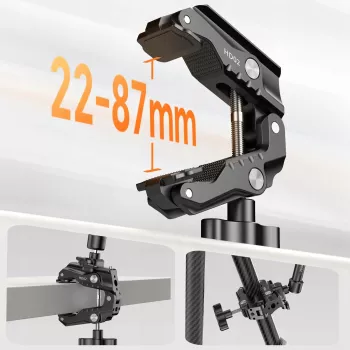Ulanzi Magic Arm with Super Clamp HD02 - 1/4 inch Thread, 18cm, Black