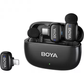 BOYA MINI-12 Black 2TX + 2RX Wireless Microphone System