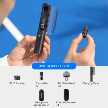 BOYA MAGIC-05 Wireless Microphone 2.4GHz USB-C - Black