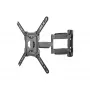 DELTACO ARM-1205 Full Motion Wall Mount for 23-55 inch Flat/Curved LCD Displays, Black, 3-Way Articulating Arm, VESA up to 400x400, 35kg Capacity