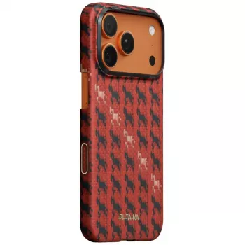 PITAKA Edge Case Happiness Rides In for iPhone 17 Pro Max - Cinnabar Steed